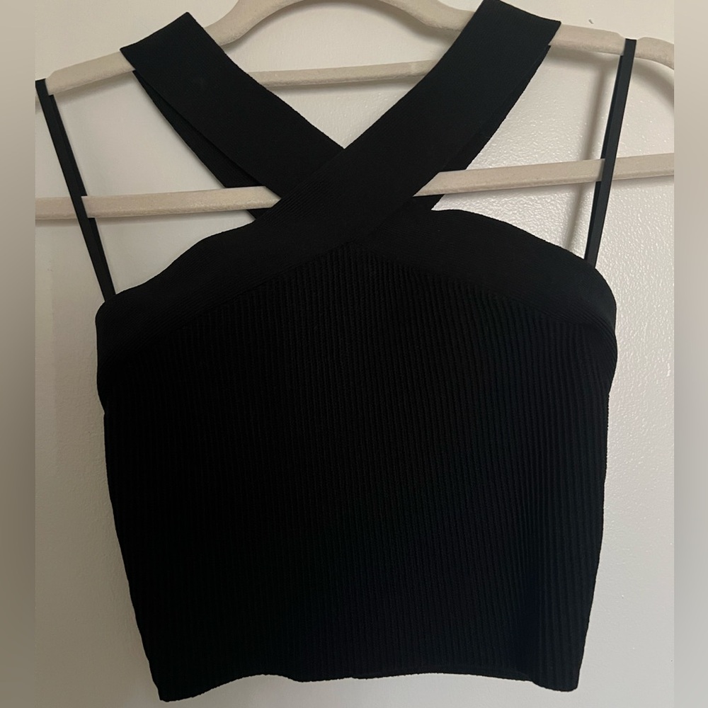 Aritzia Sculpt Knit Criss Cross Crop Tank